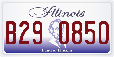 IL license plate B290850