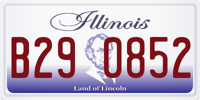 IL license plate B290852