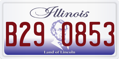 IL license plate B290853