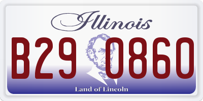 IL license plate B290860