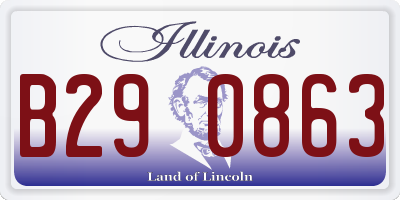 IL license plate B290863