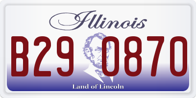 IL license plate B290870
