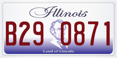 IL license plate B290871