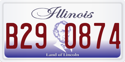 IL license plate B290874