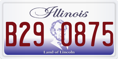 IL license plate B290875