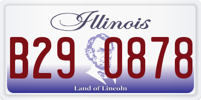 IL license plate B290878
