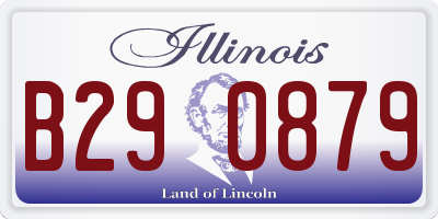 IL license plate B290879