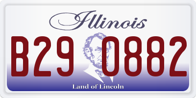 IL license plate B290882