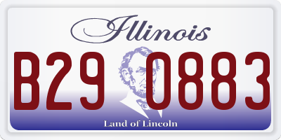 IL license plate B290883