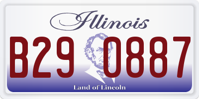 IL license plate B290887