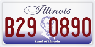 IL license plate B290890