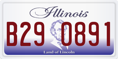 IL license plate B290891