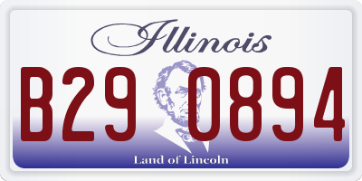 IL license plate B290894