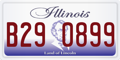 IL license plate B290899