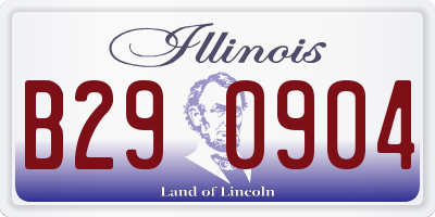 IL license plate B290904