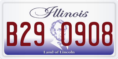 IL license plate B290908