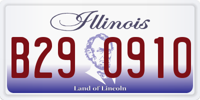 IL license plate B290910