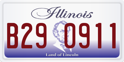 IL license plate B290911