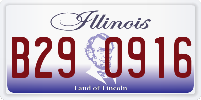 IL license plate B290916