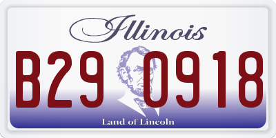 IL license plate B290918