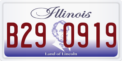 IL license plate B290919