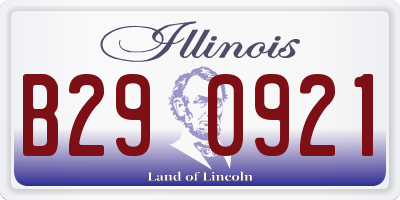 IL license plate B290921
