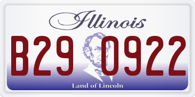 IL license plate B290922
