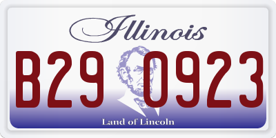 IL license plate B290923