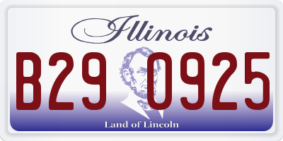 IL license plate B290925