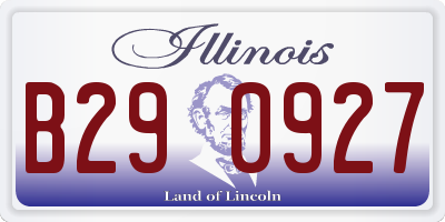 IL license plate B290927