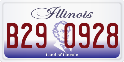 IL license plate B290928