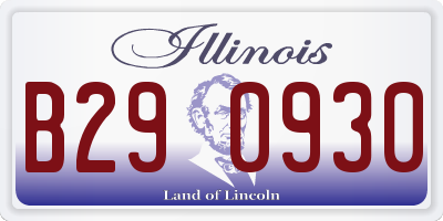 IL license plate B290930
