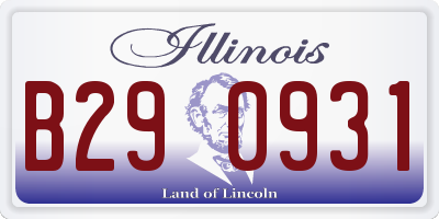 IL license plate B290931