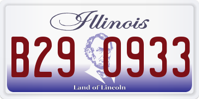 IL license plate B290933