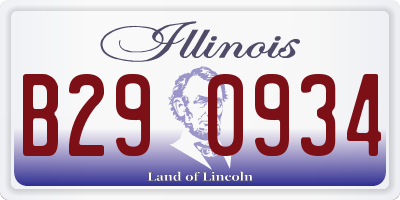 IL license plate B290934