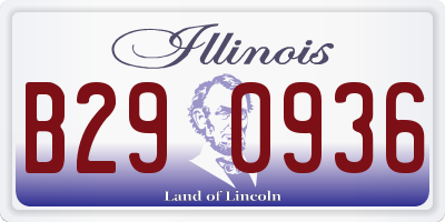 IL license plate B290936