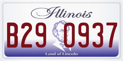 IL license plate B290937