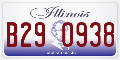 IL license plate B290938