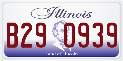 IL license plate B290939