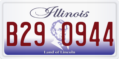 IL license plate B290944