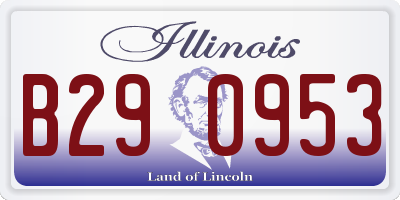 IL license plate B290953