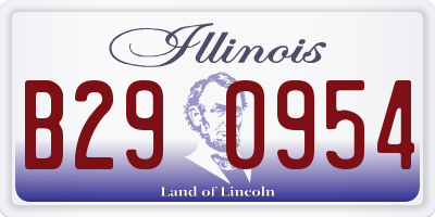 IL license plate B290954