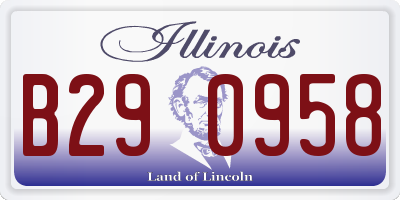 IL license plate B290958