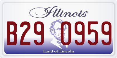 IL license plate B290959
