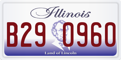 IL license plate B290960