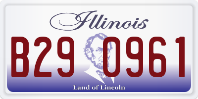 IL license plate B290961