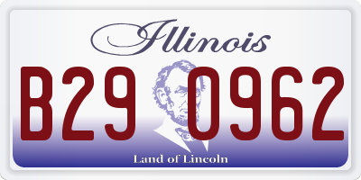 IL license plate B290962