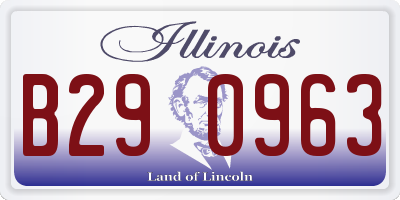 IL license plate B290963
