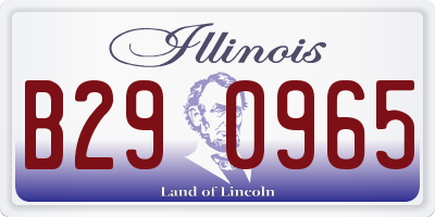 IL license plate B290965