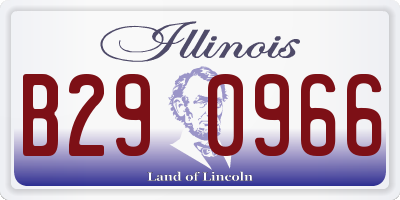 IL license plate B290966